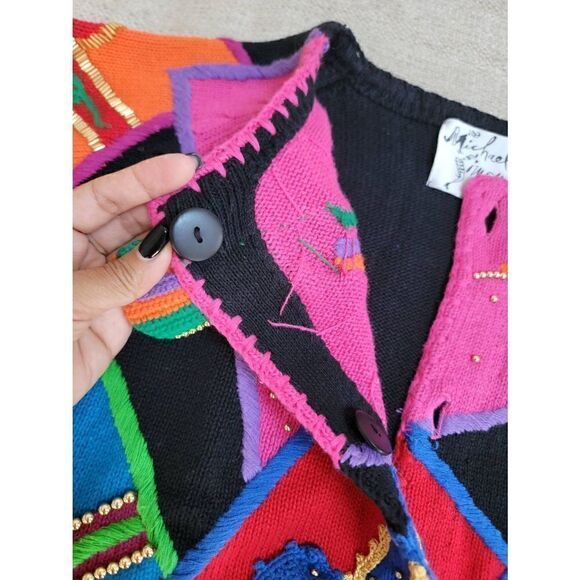 Vintage Michael Simon Holiday Gifts BowUgly Holiday Collectible Sweater M - Picture 7 of 12